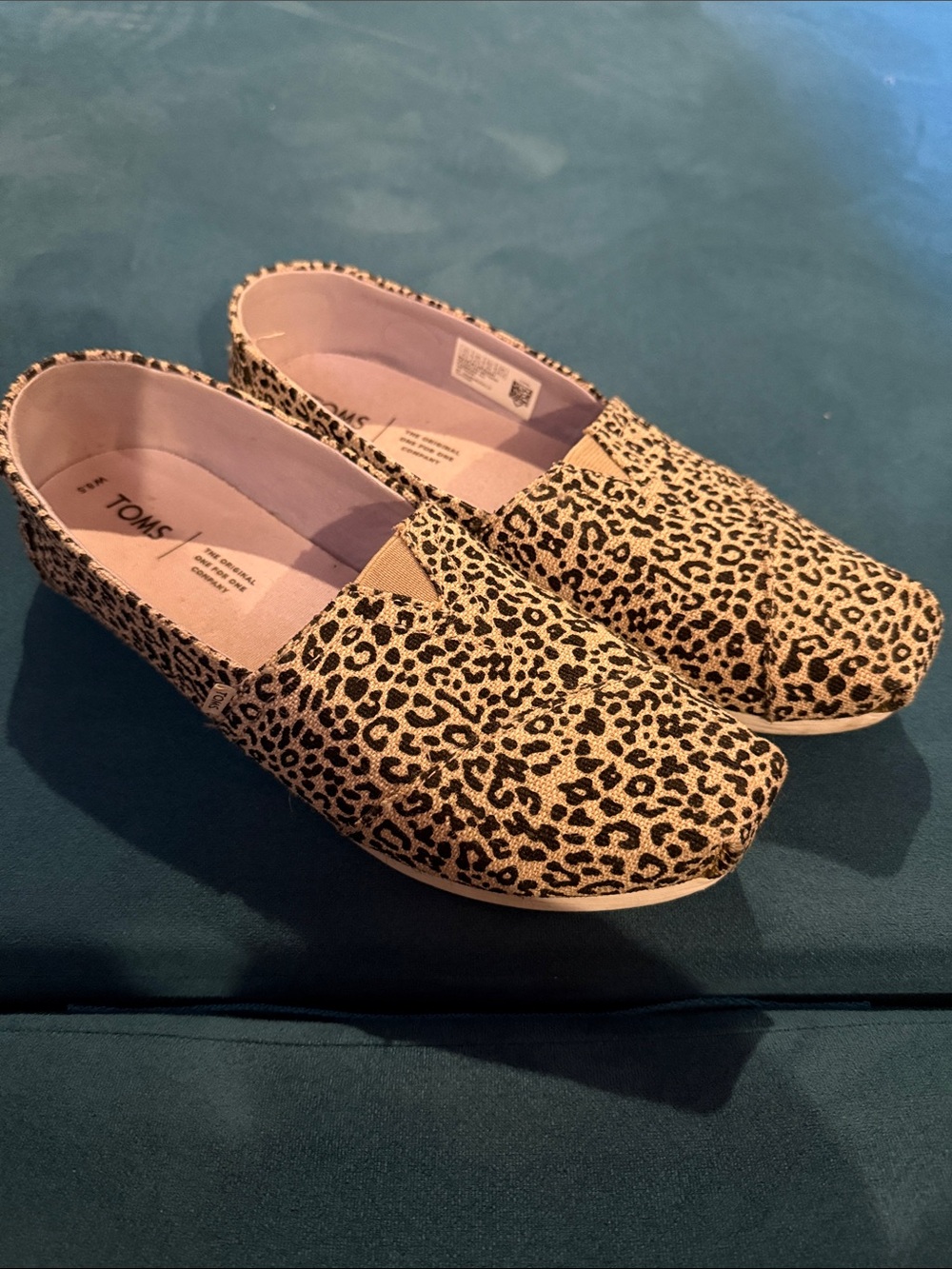 Toms Women's Leopard Print Slip-On Flats - Tan/Black